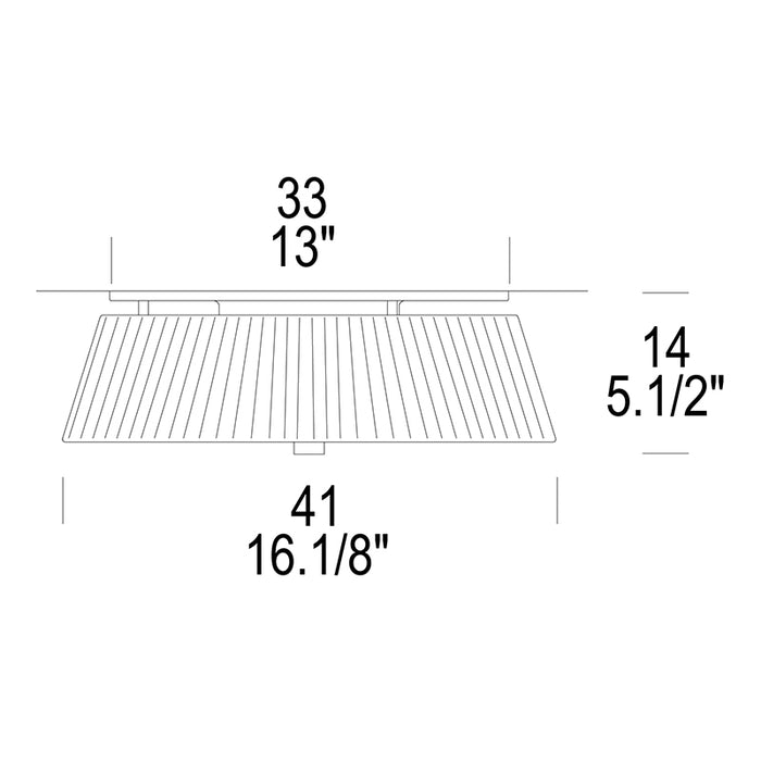 Leucos Lilith PL40 3-lt 16" Ceiling Light