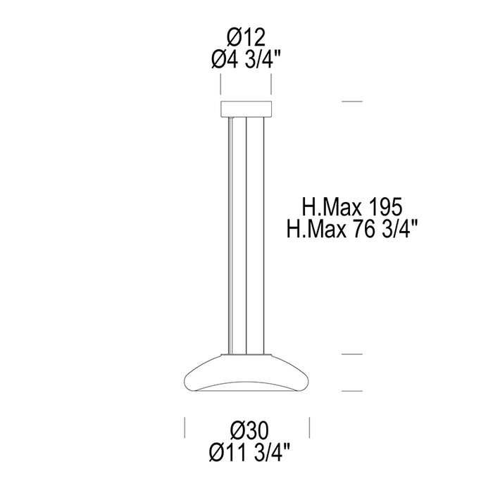 Leucos Keyra 30 12" LED Pendant