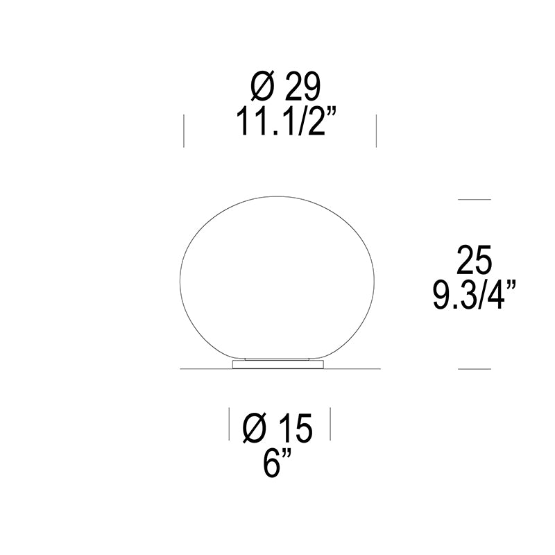 Leucos Sphera T29 1-lt 12" Table Lamp