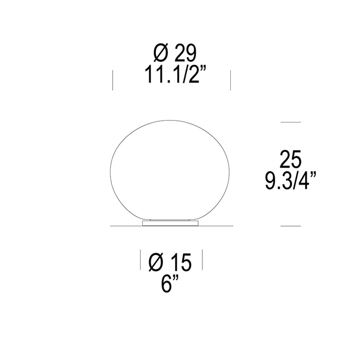 Leucos Sphera T29 1-lt 12" Table Lamp