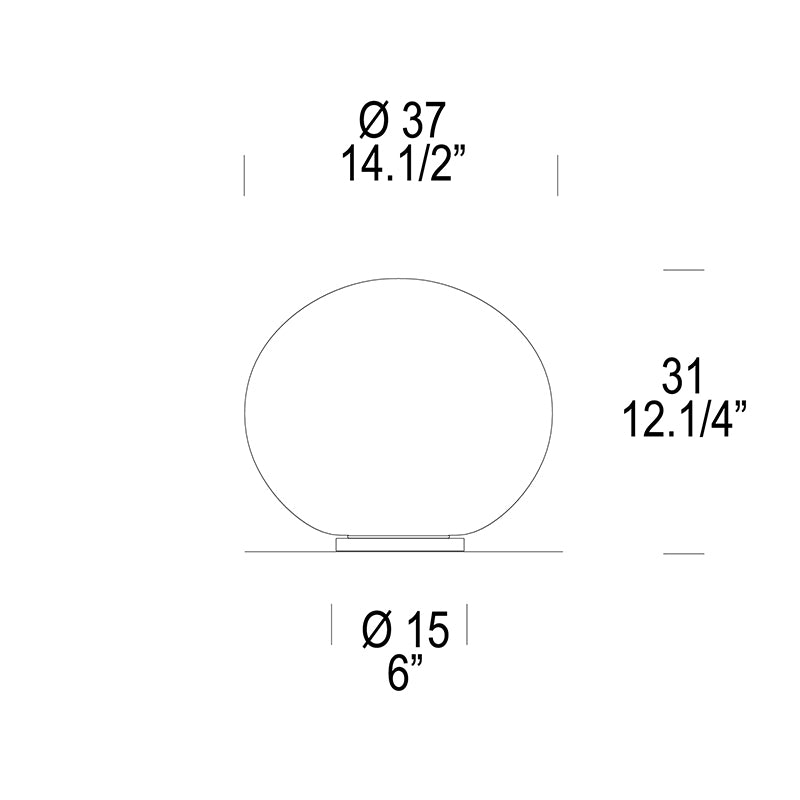 Leucos Sphera T37 1-lt 15" Table Lamp