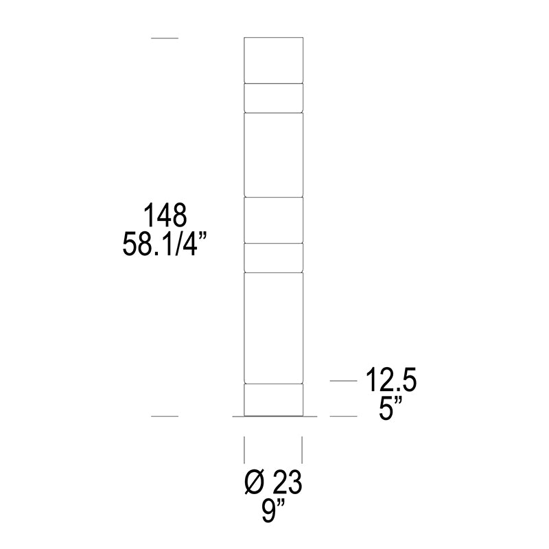 Leucos Stacking D 6-lt 64" Tall Floor Lamp