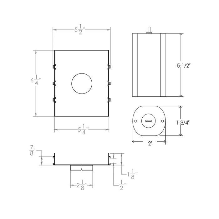 Elite A1R-LED 1" LED Round New Construction Non-IC Housing - 800 Lumen, 120V