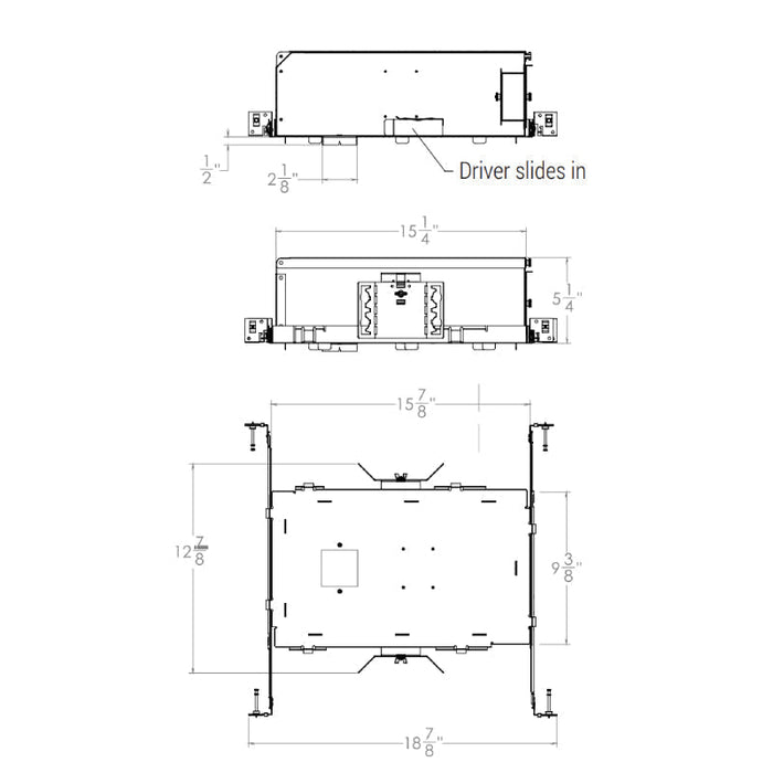 Elite A1S-LED-IC 1" LED Square New Construction IC Housing - 800 Lumen, 120-277V