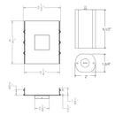 Elite A1S-LED 1" LED Square New Construction Non-IC Housing - 1000 Lumen, 120-277V