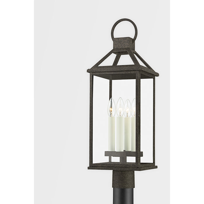 Troy P2745 Sanders 4-lt 25" Tall Post Light