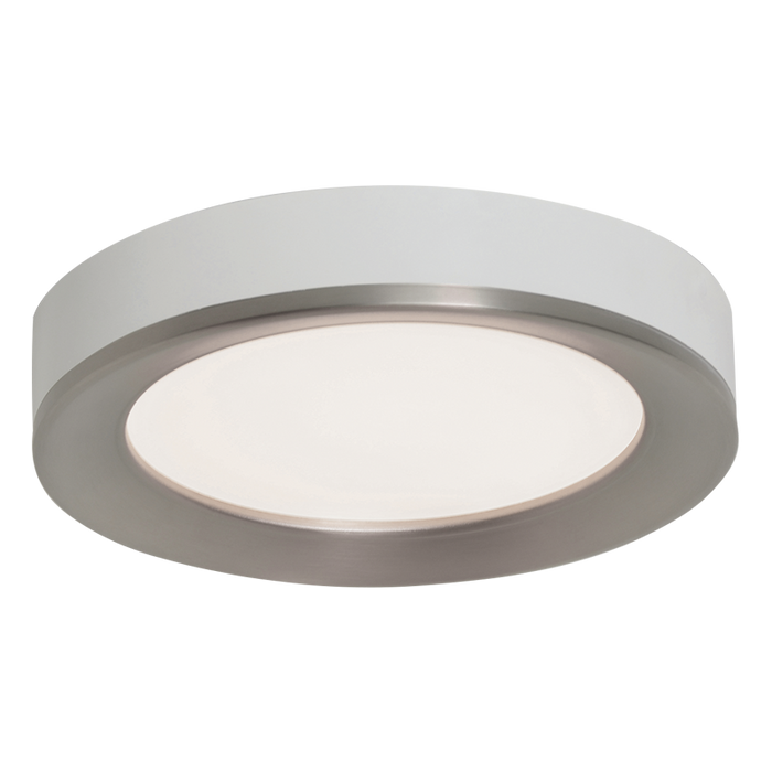 Satin Nickel / White