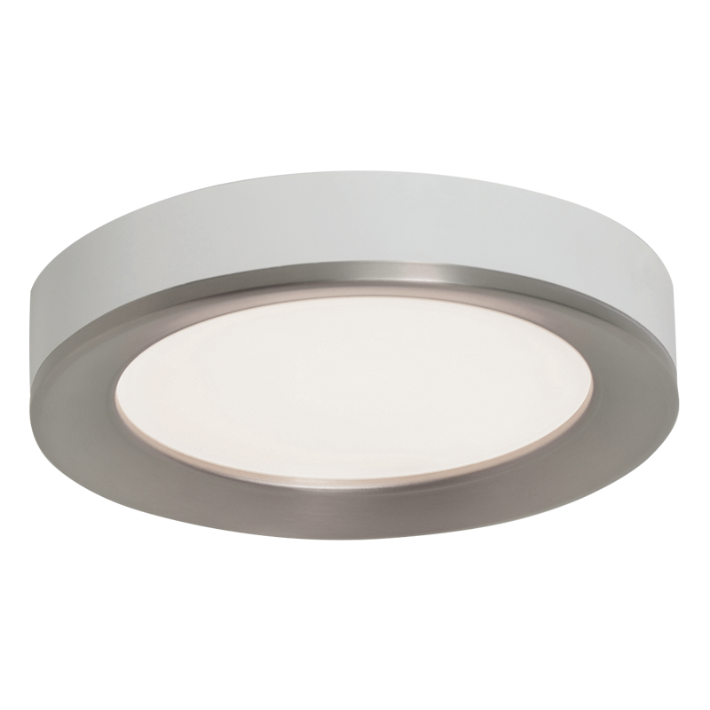 Satin Nickel / White