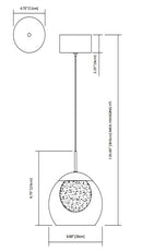 Elan 84010 Lexi 1-lt LED Mini Pendant