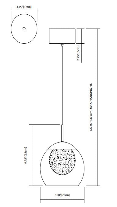 Elan 84010 Lexi 1-lt LED Mini Pendant