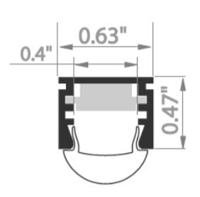 Core ALP65 Surface Mount Profile with Optic Options - 48 Inches