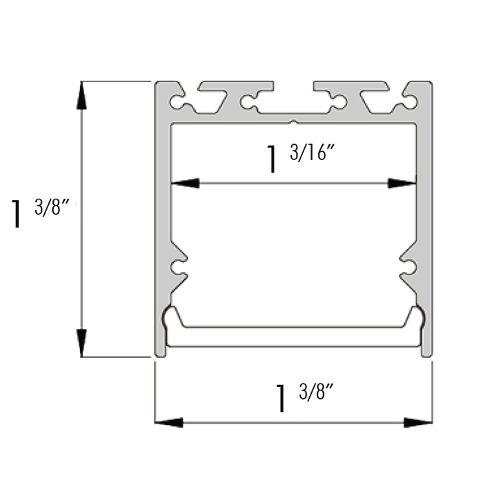 Core ALP140 1.4" Wide Suspended/Surface LED Profile - 48 Inches