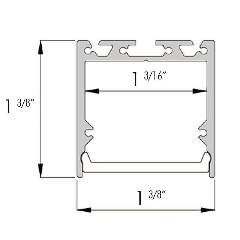 Core ALP140 1.4" Wide Suspended/Surface LED Profile - 48 Inches