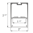 Core ALP220 2" Wide Designer Surface/Suspended LED Profile - 48 Inches