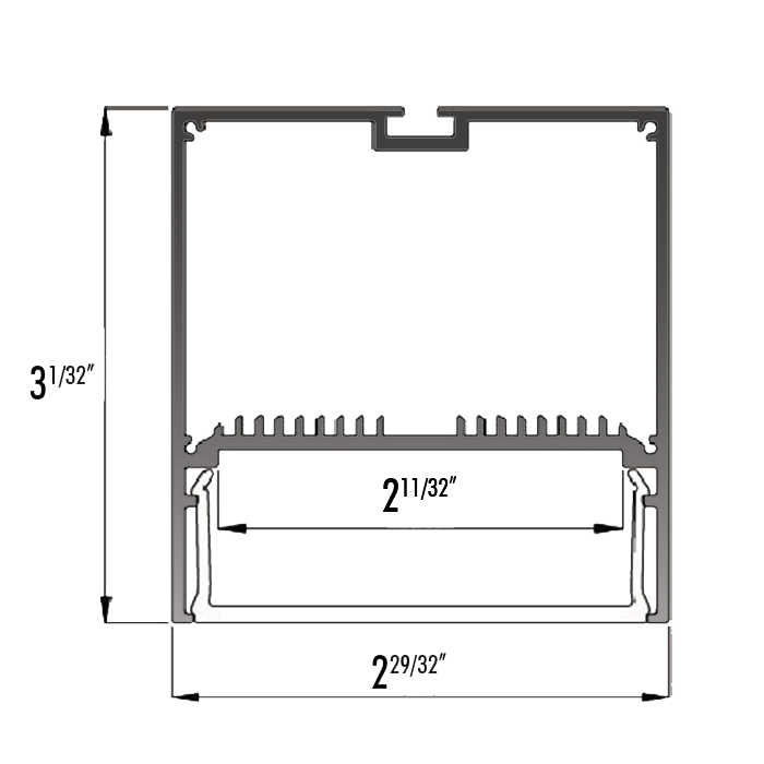 Core ALP300 Surface/Suspended LED Aluminum Profile - 48 inches