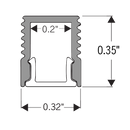 Core ALP40 Surface Mount LED Profile - 48 Inches