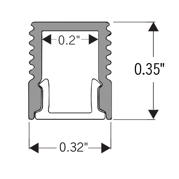 Core ALP40 Surface Mount LED Profile - 48 Inches