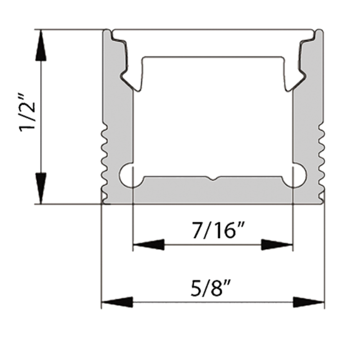 Core ALP60 Designer Surface Mount LED Profile - 48 Inches