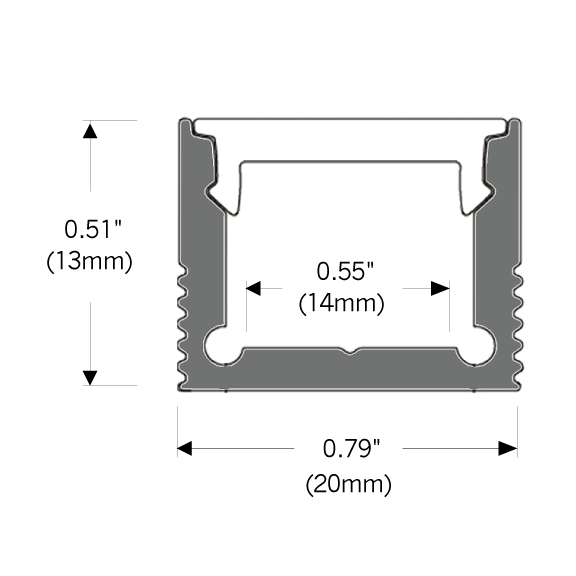 Core ALP70 Designer Surface Mount LED Profile - 48 Inches