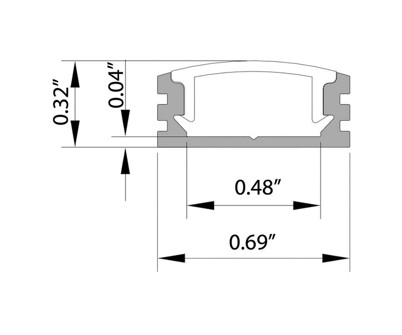 Core ALU-SF78 Surface Mount LED Profile - 78 inches