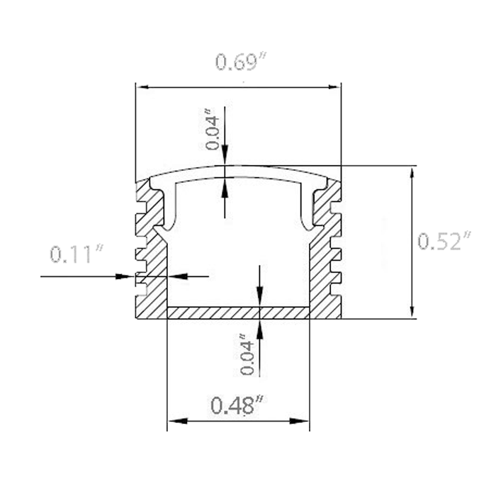 Core ALU-SD39 Deep Surface Mount LED Profile - 39 inches