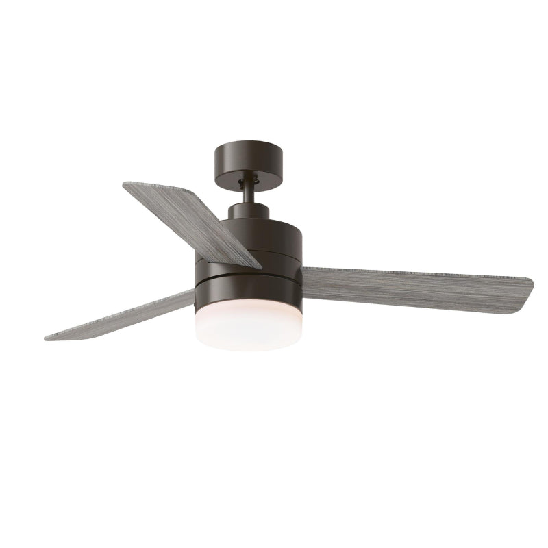Generation Era 44" Ceiling Fan with LED Light Kit - Aged Pewter with Light Grey Weathered Oak Blades