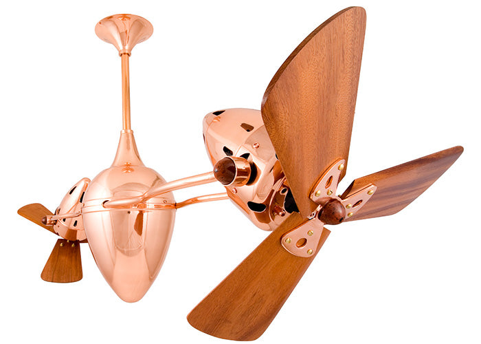 Matthews Fan Ar Ruthiane 48" Ceiling Fan with Wood Blades - Polished Copper