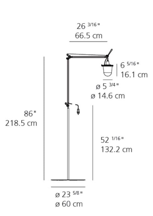 Artemide Tolomeo Mega LED Outdoor Lantern Floor Lamp