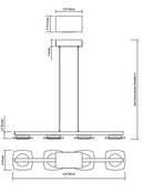 Elan 83945 Azenda 4-lt LED Pendant
