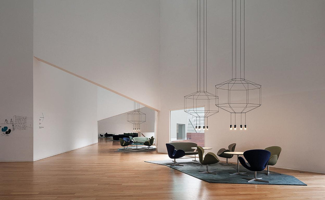 0303 Vibia Wireflow 3D Octagonal LED Pendant