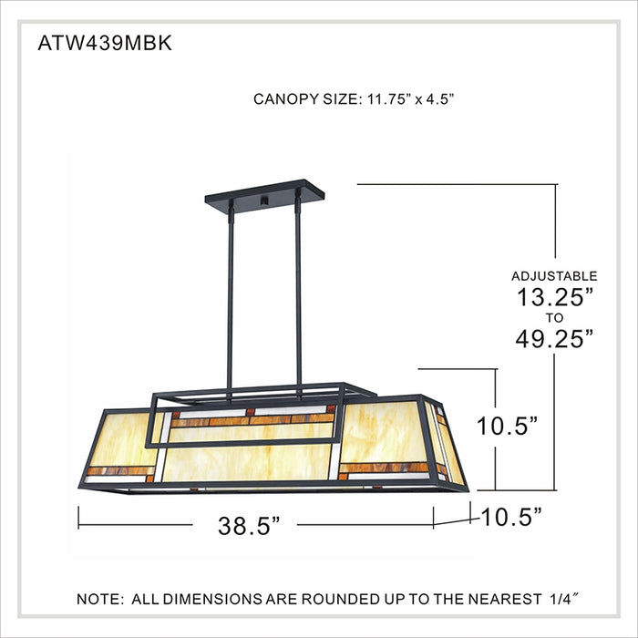 Quoizel ATW439 Atwater 4-lt 39" Island Light