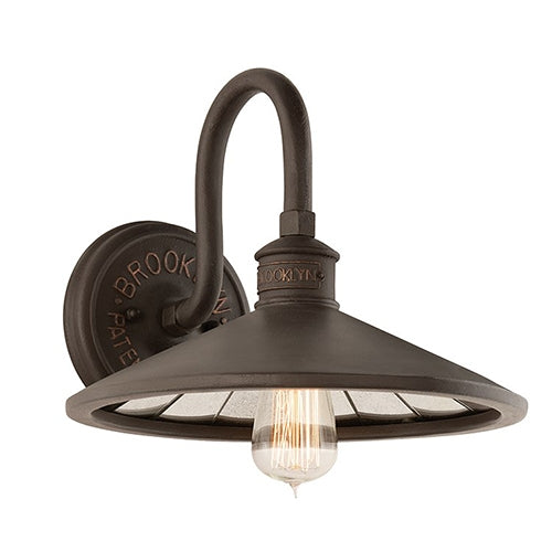 Troy Brooklyn 1-lt 12" Wide Wall Sconce