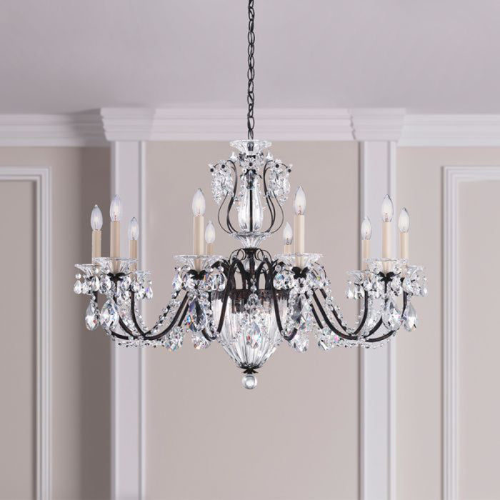 Schonbek 1260 Bagatelle 13-lt 35" Chandelier