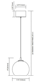 Elan 83951 Rendo 8" Wide LED Pendant