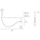 Artemide NH S2 1-lt 32" LED Linear Suspension Light