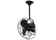 Matthews Fan Bianca Direcional 13" Ceiling Fan with Decorative Cage - Black