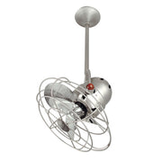Matthews Fan Bianca Direcional 13" Ceiling Fan with Decorative Cage - Brushed Nickel