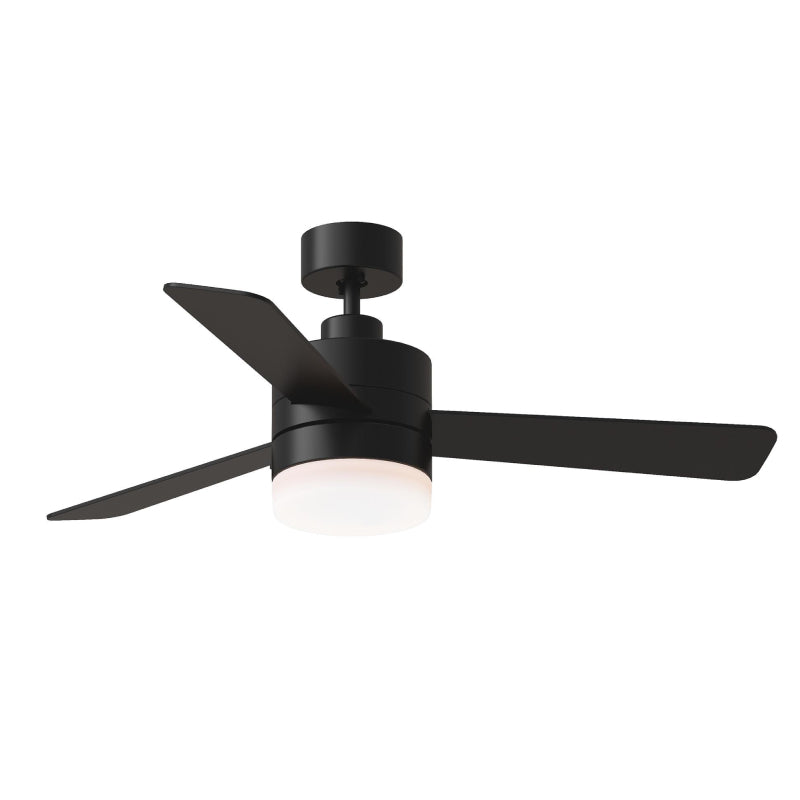 Generation Era 44" Ceiling Fan with LED Light Kit - Midnight Black with Midnight Black/American Walnut reversible Blades