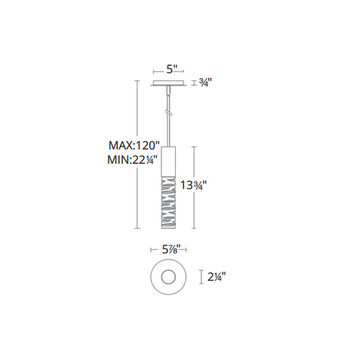 Schonbek Beyond BPD14214 Cru 6" LED Pendant