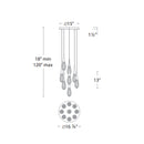 Schonbek Beyond BPD21209 Hibiscus 9-lt 17" LED Pendant