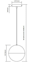 Elan 83956 Moonlit 1-lt 8" LED Pendant