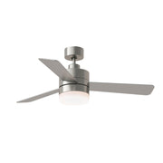 Generation Era 44" Ceiling Fan with LED Light Kit - Brushed Steel with Silver/American Walnut reversible Blades