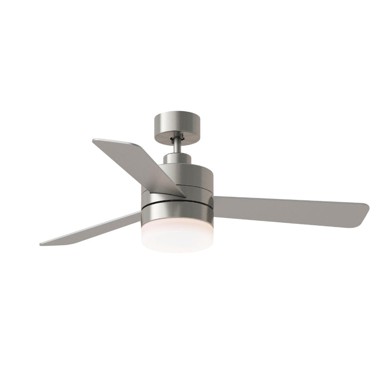 Generation Era 44" Ceiling Fan with LED Light Kit - Brushed Steel with Silver/American Walnut reversible Blades