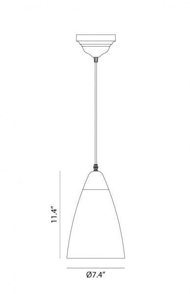 Matteo C53204 Industrial 1-lt 7" Pendant