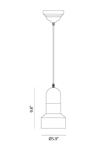 Matteo C53205 Industrial 1-lt 6" Pendant