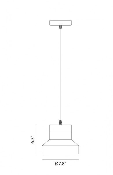 Matteo C53206 Industrial 1-lt 8" Pendant