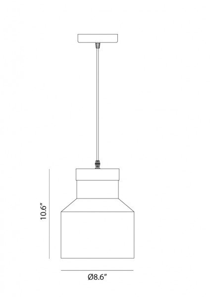 Matteo C53207 Industrial 1-lt 9" Pendant