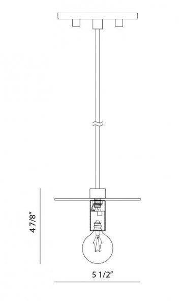 Matteo C54901 Kasa 1-lt 6" Pendant