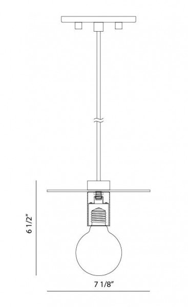 Matteo C54911 Kasa 1-lt 7" Pendant