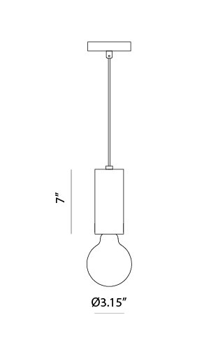 Matteo C56601 Marmo 1-lt 3" Pendant